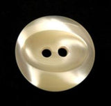 B12140 19mm Ivory Cream Pearlised 2 Hole Button, Oval Centre Dink