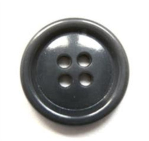 B16447 19mm Smoked Grey Gloss 4 Hole Button - Ribbonmoon