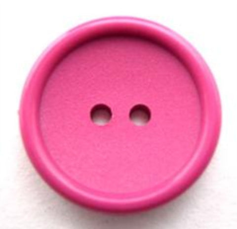 B11974 21mm Hot Pink Matt Centre 2 Hole Button - Ribbonmoon