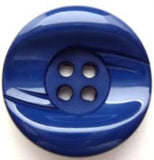 B7966 25mm Dark Royal Blue Chunky High Gloss 4 Hole Button - Ribbonmoon