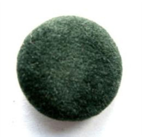 B5574 20mm Hunter Green Faux Suede Fabric Covered Shank Button - Ribbonmoon