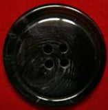 B4280 28mm Black and Grey High Gloss 4 Hole Button - Ribbonmoon