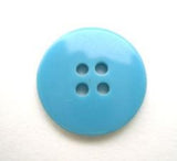 B10777 18mm Deep Turquoise Glossy 4 Hole Button - Ribbonmoon