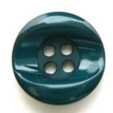 B6217 18mm Deep Teal Green Chunky Gloss 4 Hole Button - Ribbonmoon