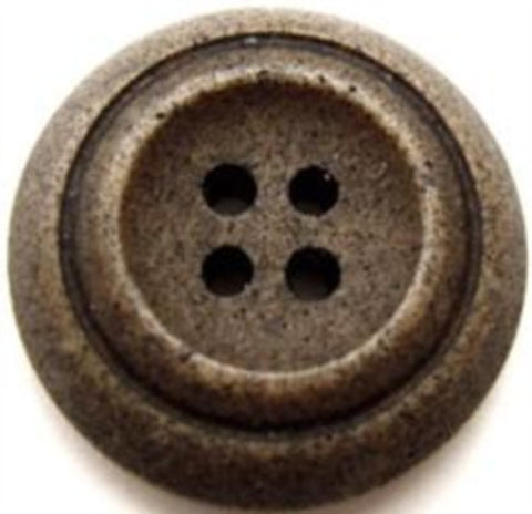 B11449 27mm Stone Brown Matt 4 Hole Button - Ribbonmoon