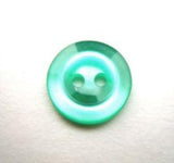 B13433 14mm Parakeet Green Polyester 2 Hole Button