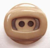 B5008 18mm Deep Beige Chunky and Gloss 2 Hole Button - Ribbonmoon