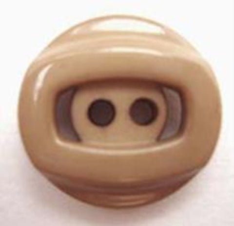 B5008 18mm Deep Beige Chunky and Gloss 2 Hole Button - Ribbonmoon