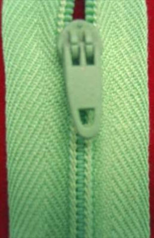 Z3343 18cm Deep Mint Nylon Pin Lock No.3 Closed End Zip - Ribbonmoon