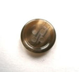 B16832 14mm Tonal Grey Browns Gloss 4 Hole Button - Ribbonmoon