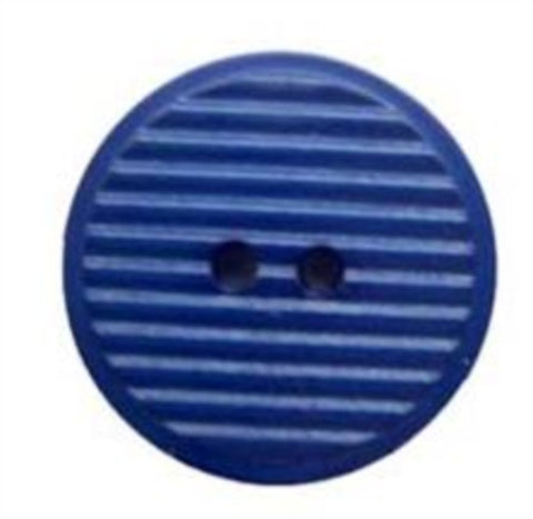 B2265 20mm Dark Royal Blue Grooved Matt Centre 2 Hole Button - Ribbonmoon