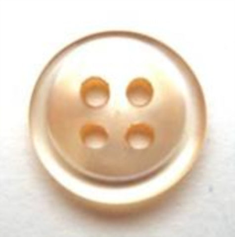 B5702 14mm Peach Tinted Pearlised Polyester 4 Hole Button - Ribbonmoon