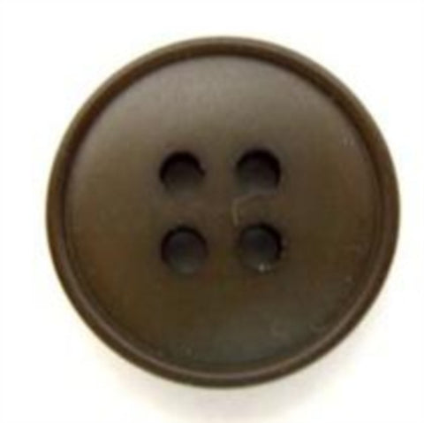 B6184 18mm Dark Olive Green Soft Sheen 4 Hole Button - Ribbonmoon