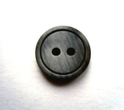 B17143 14mm Frosted Dark Grey Soft Sheen 2 Hole Button - Ribbonmoon