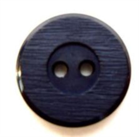 B7775 18mm Navy Lightly Textured Matt Centre 2 Hole Button - Ribbonmoon