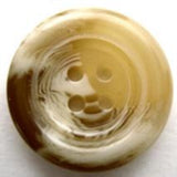 B9861 22mm Creams and Brown Araan Gloss 4 Hole Button - Ribbonmoon