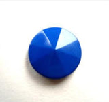 B13845L 15mm Dark Royal Blue Gloss Nylon Shank Button