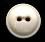 B6233 18mm Natural White Domed High Gloss 2 Hole Button - Ribbonmoon