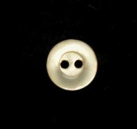 B17174 10mm Dull Ivory Tinted Real Shell 2 Hole Button - Ribbonmoon