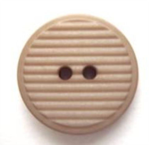 B5773 18mm Pale Beige Textured Matt Centre 2 Hole Button - Ribbonmoon