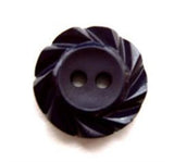 B13091 17mm Navy 2 Hole Button with a Fluted Edge - Ribbonmoon