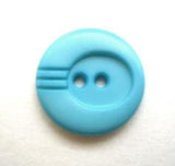 B8661 15mm Turquoise Soft Sheen 2 Hole Button