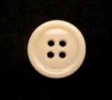 B9131 15mm Dull Cream 4 Hole Button - Ribbonmoon