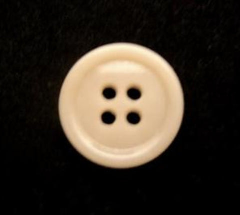 B9131 15mm Dull Cream 4 Hole Button - Ribbonmoon