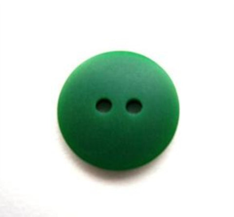 B13346 15mm Bottle Green Matt 2 Hole Button - Ribbonmoon