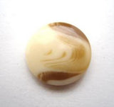 B16569 17mm Creams and Brown Gloss Shank Button - Ribbonmoon