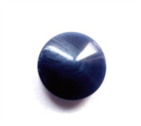 B12424 15mm Tonal Navy Centre Point Button, Hole Built into the Back - Ribbonmoon