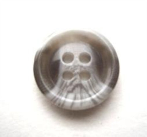 B9627 15mm Tonal Greys High Gloss 4 Hole Button