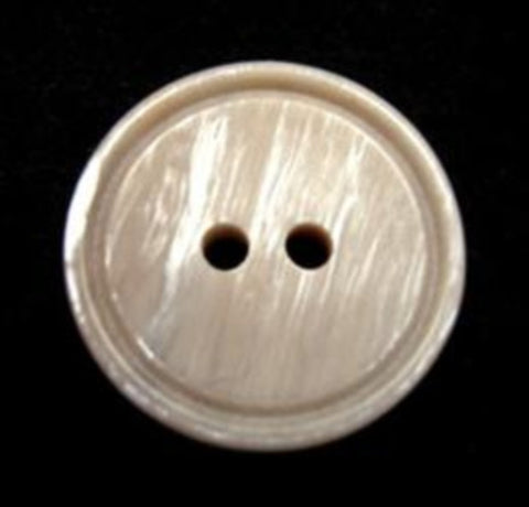 B16607 20mm Frosted Ecru Semi Pearlised 2 Hole Button - Ribbonmoon