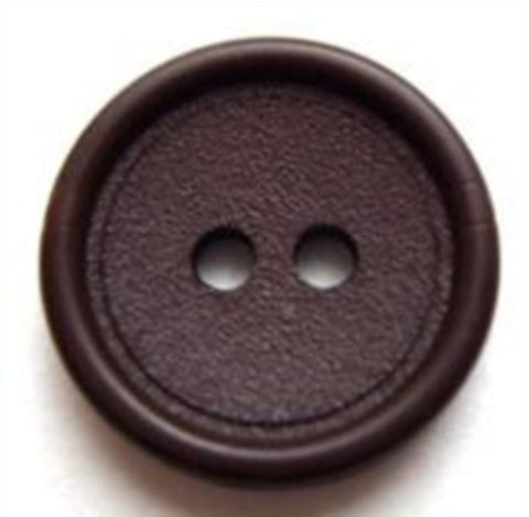 B7511 19mm Dark Brown Matt Centre 2 Hole Button - Ribbonmoon