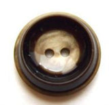 B9030 18mm Brown and Pearlised Beige Chunky 2 Hole Button - Ribbonmoon