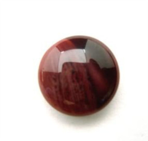 B16011 15mm Tonal Plum Glossy Domed Button, Hole Built into the Back - Ribbonmoon