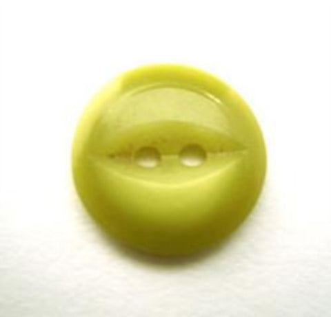 B11215 16mm Pale Lime Tonal 2 Hole Polyester Fish Eye Button - Ribbonmoon