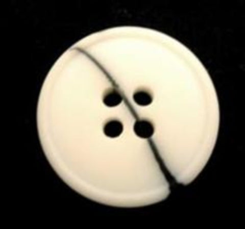 B6511 18mm Bridal White and Black Matt 4 Hole Button - Ribbonmoon