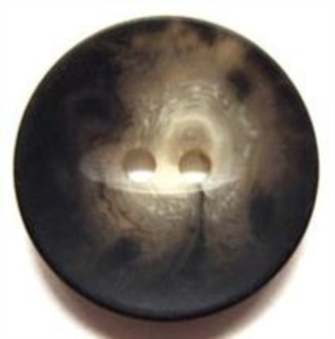 B6390 20mm Charcoal and Natural Greys Soft Sheen 2 Hole Button - Ribbonmoon