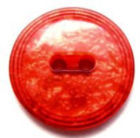 B7700 22mm Shimmery Pearlised Tonal Red and Orange 2 Hole Button - Ribbonmoon