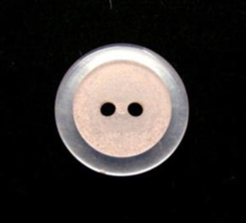 B11732 16mm Pale Pink Iced Matt Centre 2 Hole Button - Ribbonmoon