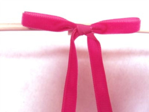 R6061 9mm Cerise Pink Nylon Velvet Ribbon by Berisfords