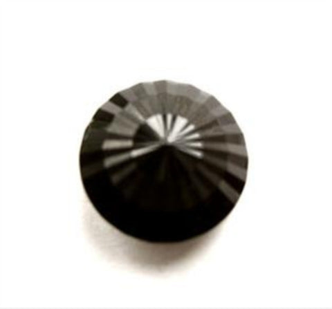 B13053 15mm Black Textured Shank Button - Ribbonmoon