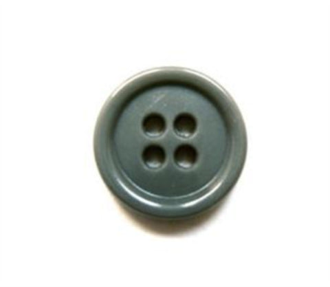 B16451 15mm Mid Grey Gloss 4 Hole Button - Ribbonmoon