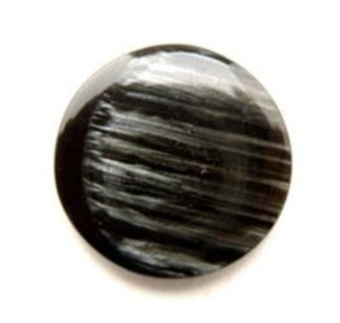 B10905 20mm Black and Grey Polyester Shank Button - Ribbonmoon