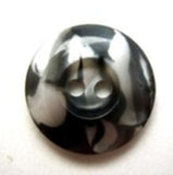 B6670 18mm Tonal Greys Gloss Polyester 2 Hole Button - Ribbonmoon