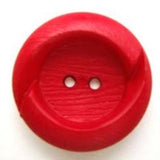 B5783 23mm Red Lightly Textured 2 Hole Button - Ribbonmoon