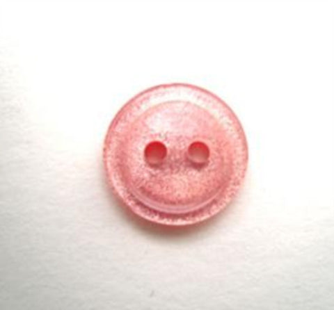 B13623 12mm Glittery Shimmer Geranium Pink 2 Hole Button - Ribbonmoon