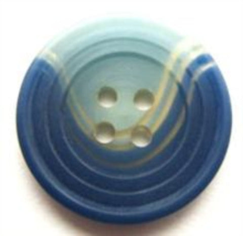 B11337 23mm Mixed Blue Bone Sheen 4 Hole Button