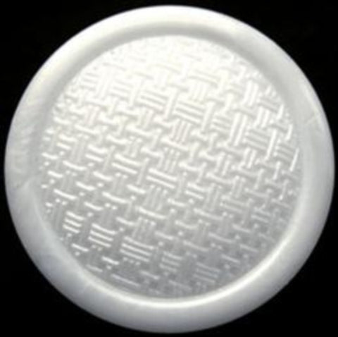 B17648 38mm Pearl White Textured Shank Button - Ribbonmoon